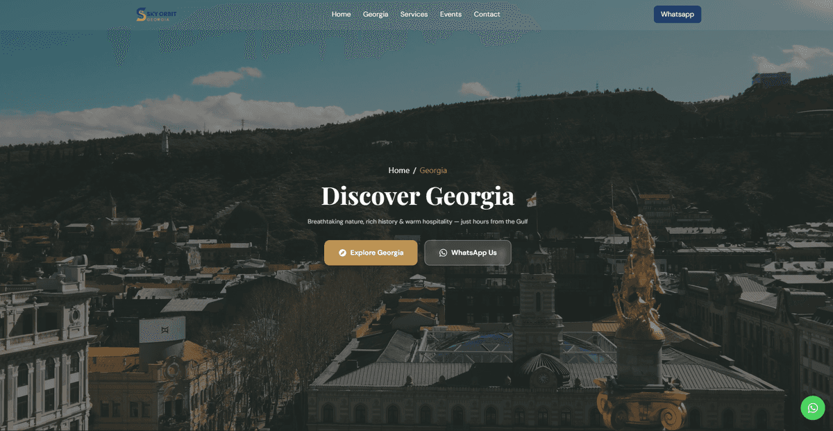 Sky Orbit Tourism website Georgia